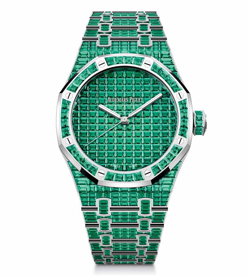 愛彼推出Royal Oak Selfwinding Rainbow Sets珠寶腕表:彩色寶石鑲嵌 愛彼推出Royal Oak Selfwinding Rainbow Sets珠寶腕表:彩色寶石鑲嵌-復(fù)刻表