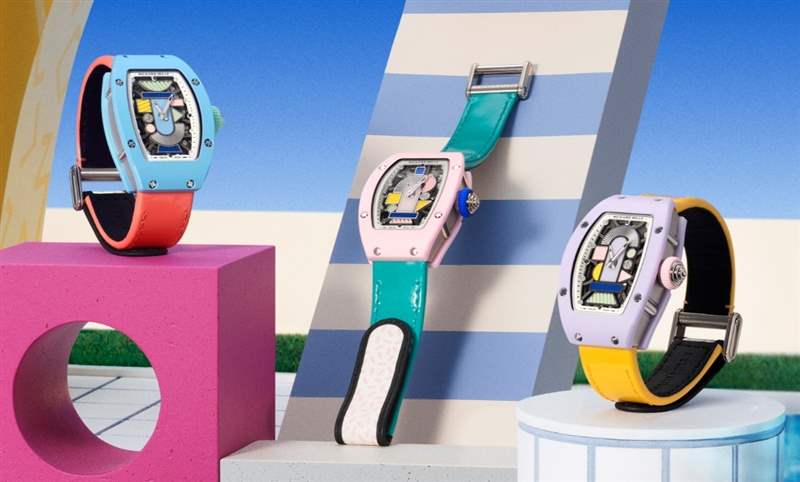 融入曼菲斯風格粉嫩三色齊發｜理查德MILLE RM 07-01彩色陶瓷腕表-復刻表