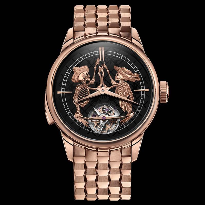 BIVER鐘樂三問陀飛輪，金雕新作致敬墨西哥亡靈節(jié)-復(fù)刻表