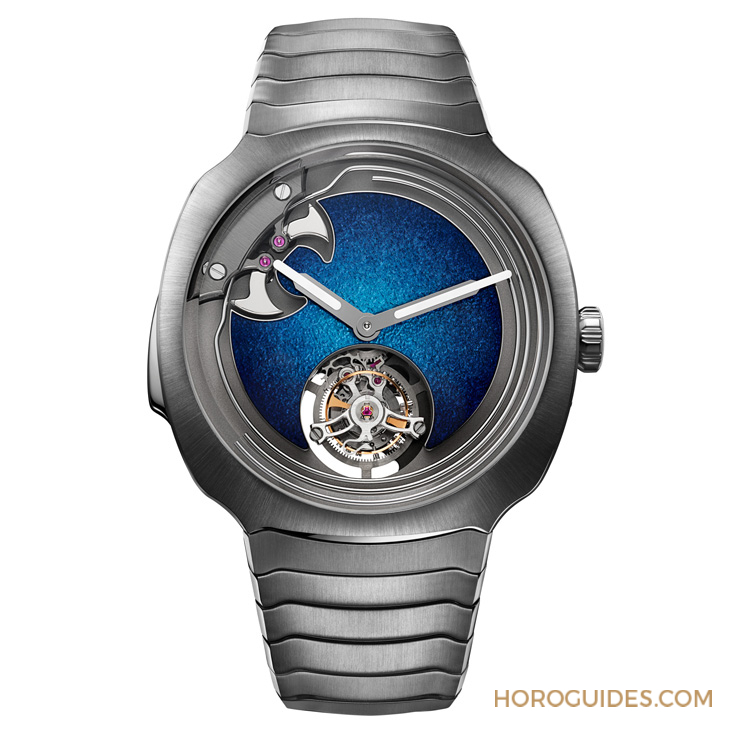 H. MOSER & CIE - 大明火琺瑯煙燻面加身，亨利慕時(shí)三問(wèn)疾速者三問(wèn)報(bào)時(shí)陀飛輪藍(lán)色琺瑯概念腕表奪目登場(chǎng)