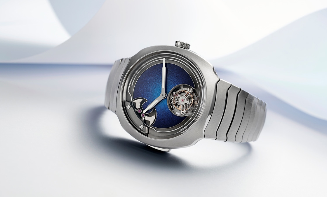 H. MOSER & CIE - 大明火琺瑯煙燻面加身，亨利慕時(shí)三問(wèn)疾速者三問(wèn)報(bào)時(shí)陀飛輪藍(lán)色琺瑯概念腕表奪目登場(chǎng)