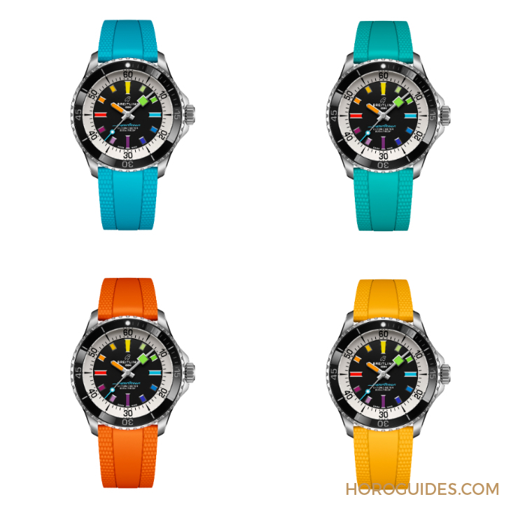 BREITLING - 彩虹時標面、46mm千米深潛新表同步現(xiàn)身|BREITLING Superocean系列新表