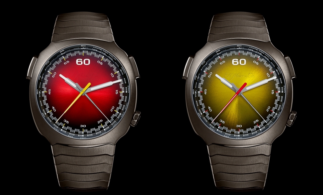 H. MOSER & CIE - STREAMLINER - 6907-1201 - 紅黃雙杰，競速新章|H. MOSER & CIE.推出Streamliner自動飛返計時秒表Alpine限量版